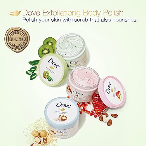 Dove Exfoliating Body Polish Body Scrub, Kiwi & Aloe, 10.5 Ounce