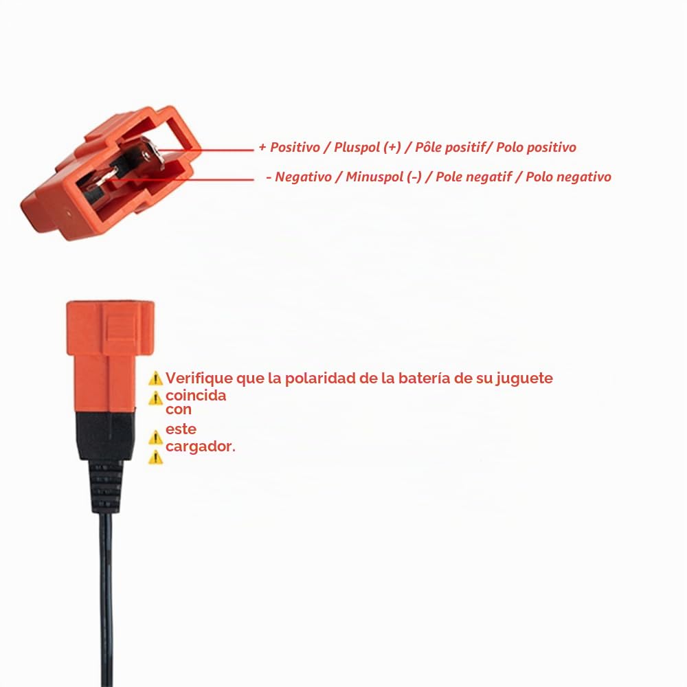 Cargador Universal jssandan 6 V Negro Compatible con BMX X6 Kid TRAX GMC Wal-Mart Moto ATV Quad para Vehículos Eléctricos Infantil