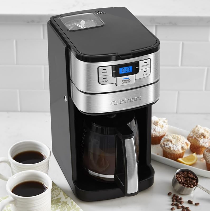 Cuisinart Cafetera con molino 12 tzs Jarra de vidrio