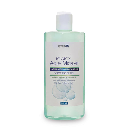 Relatox Agua Micelar Limpiadora, Todo Tipo de Piel, Avena, Pepino y Aloe Vera