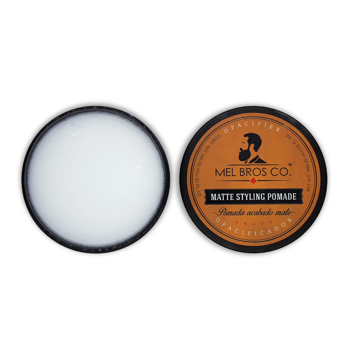 MEL BROS CO. - Matte Styling Pomade - Pomada acabado Mate EXTRA FIJACIÓN, apariencia sin brillo, matiza el cabello, moldea tu estilo. (32 oz / 946.35 ml)