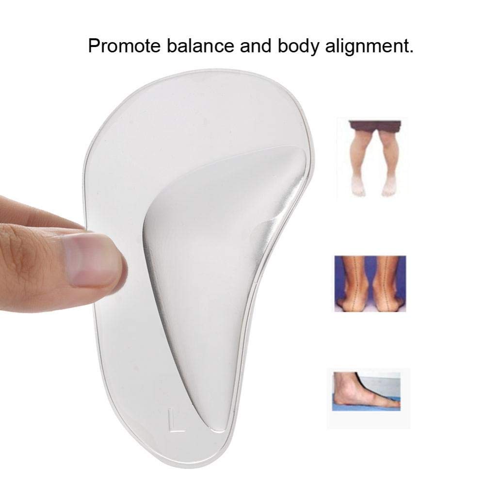 Almohadillas Ortopédicas de Silicona para Pies, Plantillas Ortopédicas, Soporte de Arco Ortopédico, Plantilla Pie Plano, Almohadillas para Plantillas de Zapatos (Transparente)