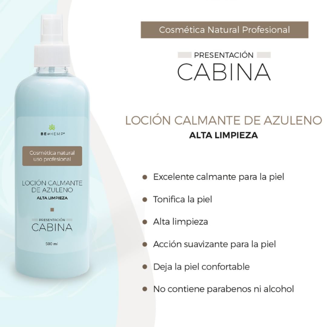 Loción facial azuleno calmante ph6 500 ml Beohemp