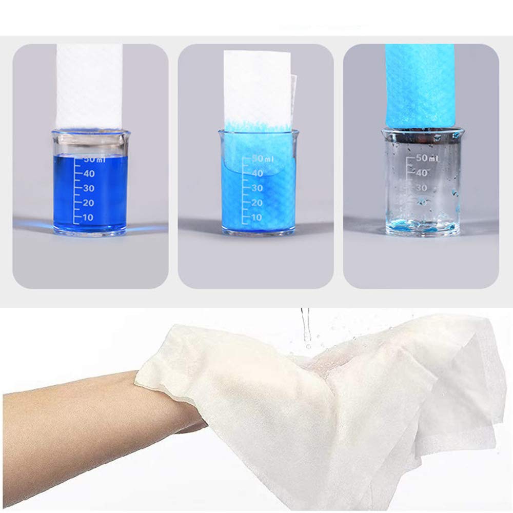 FUSHANG 50/100 Unids Desechable Toalla Facial, Fibra de Algodón Limpiador Facial Desmaquillador Algodón (200PCS/2PACK)