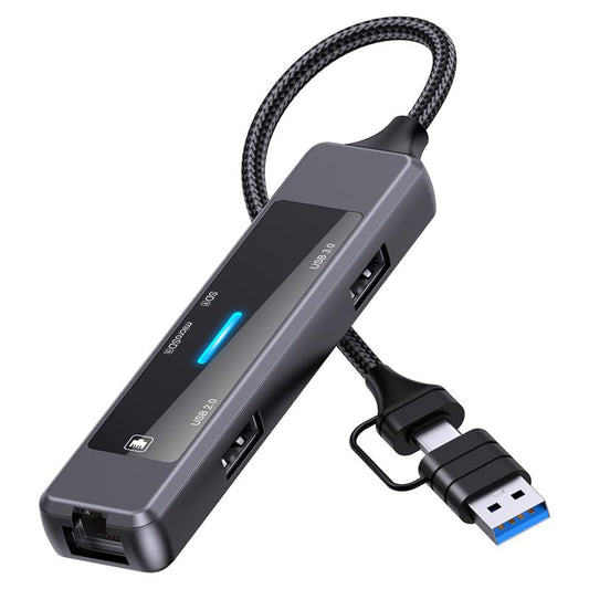 Adaptador Ethernet USB 3.0 MORNWELL Multicolor 5 en 1 Técnico para MacBook, Surface Pro y PC