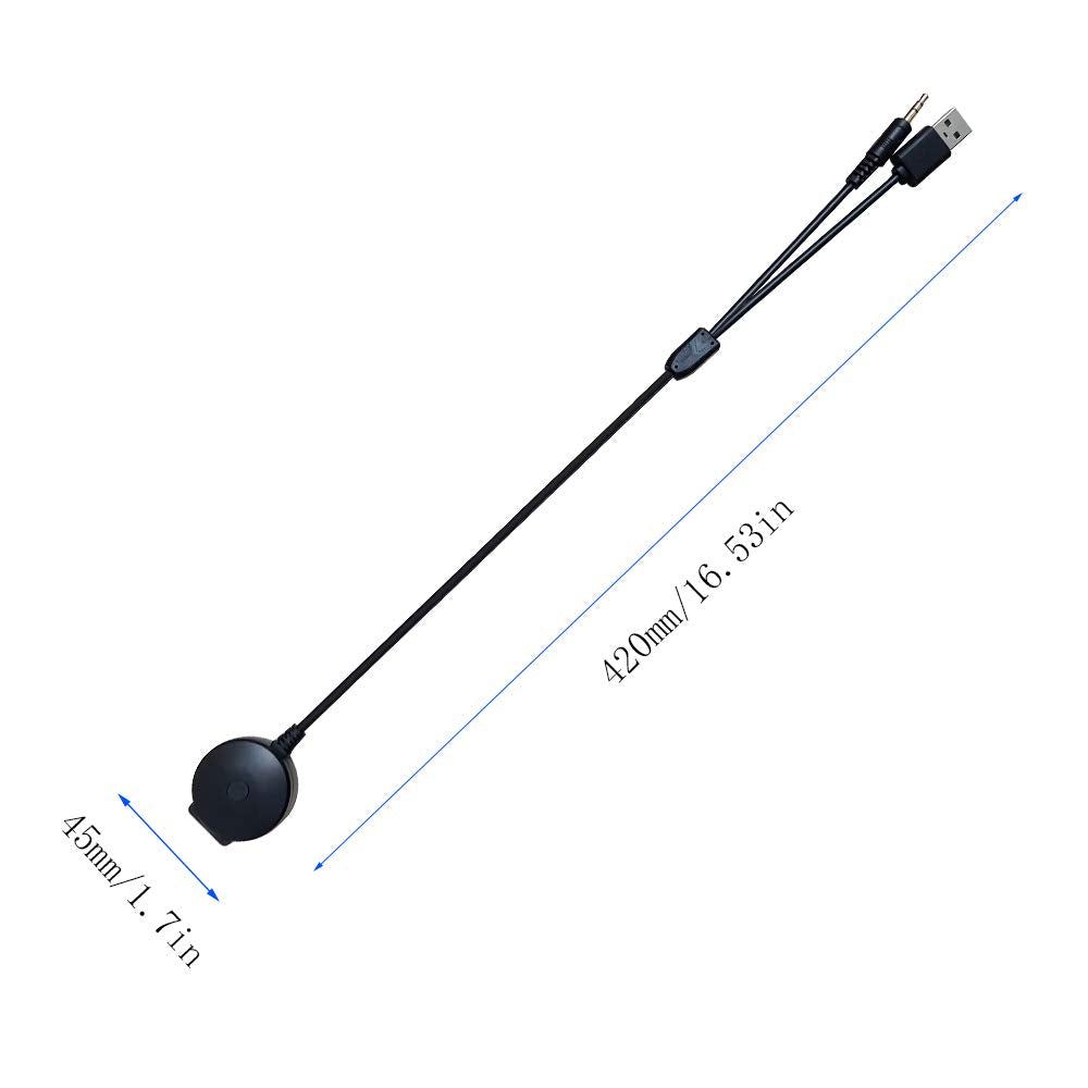Adaptador Bluetooth Bojer Negro Compatible con Mini Cooper BMW y Teléfonos Apple Android Music AUX 3.5 Cable Inalámbrico