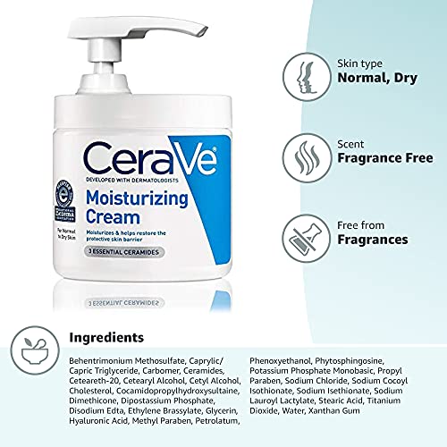 CeraVe Moisturizing Cream with Pump, 16 Ounce