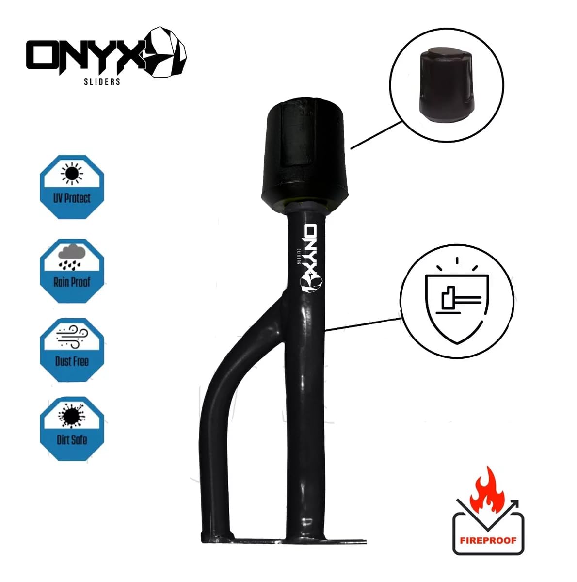 Slider Universal para Moto Protecciones Rashman Flúor con Defensa Reforzada de Acero