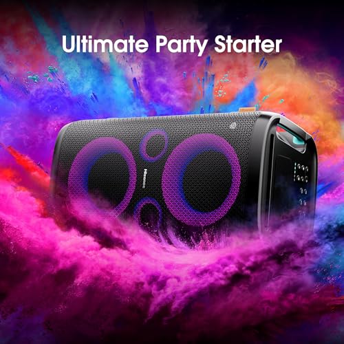 Hisense Ultimate - Altavoz inalámbrico para Fiesta Exterior e Interior con subwoofer, 2.0 CH, 300 W, IPX4 Impermeable, batería de Larga duración, Bluetooth5.0, Modo DJ y Karaoke (HP100)