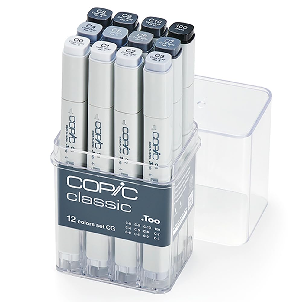 Copic Classic 12 Color Set CG Cool Gray