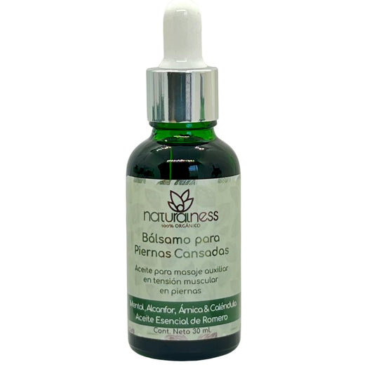 Aceite para Masaje Naturalness Piernas Cansadas Bálsamo Refrescante con Mentol, Alcanfor y Romero