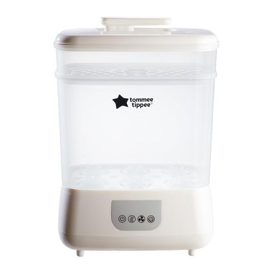 Esterilizador Eléctrico de Vapor Tommee Tippee Blanco con Secador para Biberones y Accesorios de Bebé