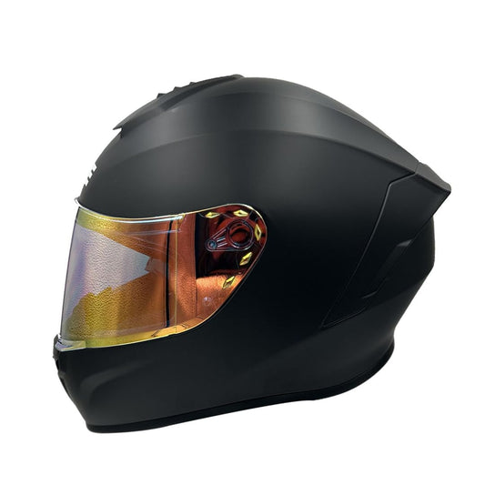 Casco Motocicleta Integral Marca - Edge - Frankie - Full Face - Certificado Dot - Moto Cascos de para Guantes Funda (Frankie Negro, XL)