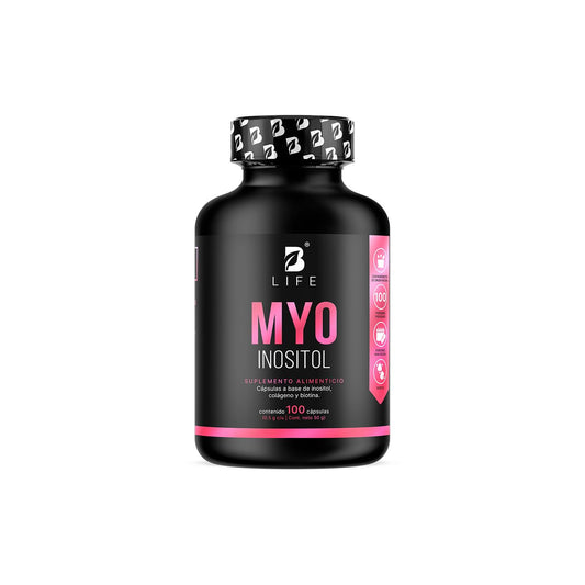 B Life | Inositol de 100 Cápsulas de 500 mg | Ingredientes naturales | Myo Inositol.