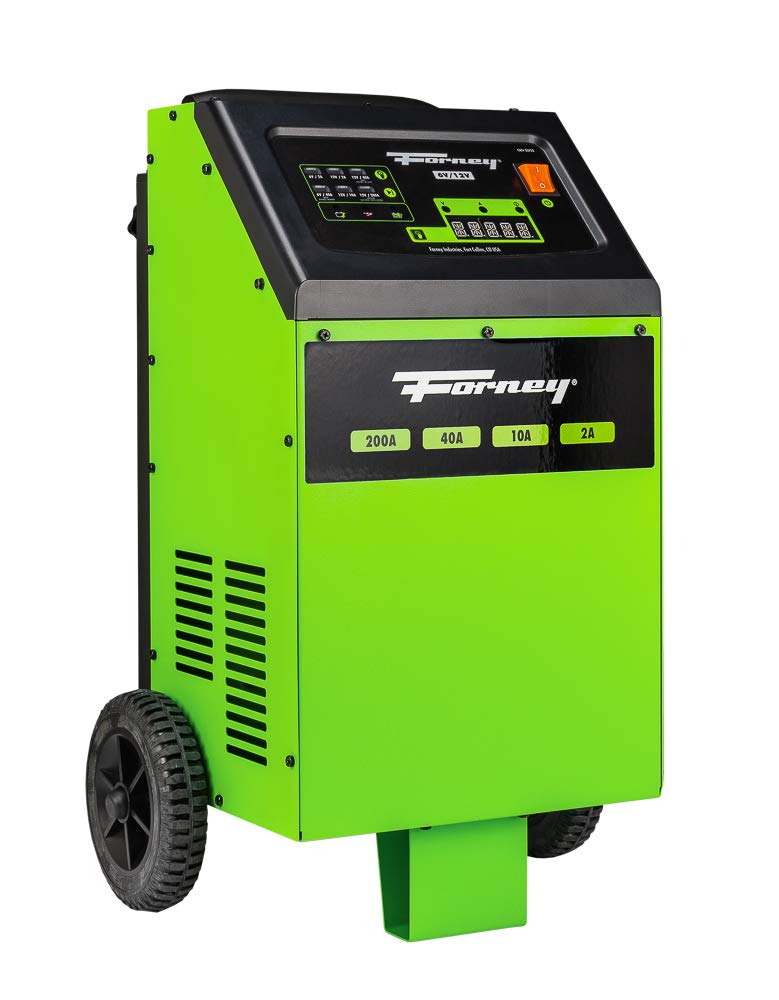 Forney 52755 Cargador de batería, 6 V 2 A/10 A, 12 V 2 A/10 A/40 A/200 A Motor de Arranque