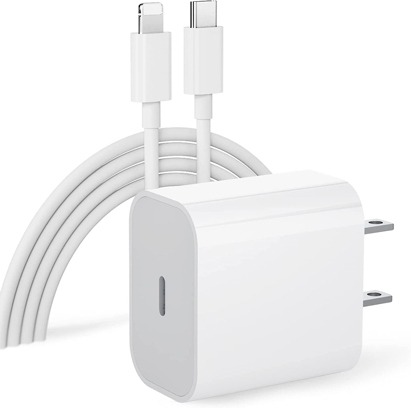 UWECAN Cargador para iPhone Original de 25w de 4A, Carga Ultra Rapida (Certificado Aple Mfi) Cubo con Cable de 1m. Tipo C. Compatible con iPhone, iPad y airpods OEM Premium OEM