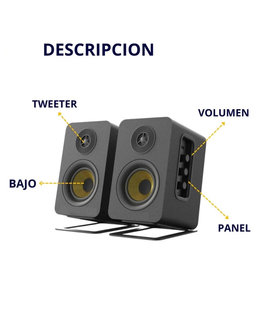 BLACK UNICORN Sistema de Audio con Sonido Envolvente con Subwoofer, Sonido Impactante, 40 W RMS, Graves Potentes, Entradas de 3.5 mm/RCA, PC/TV/Móvil/Tablet