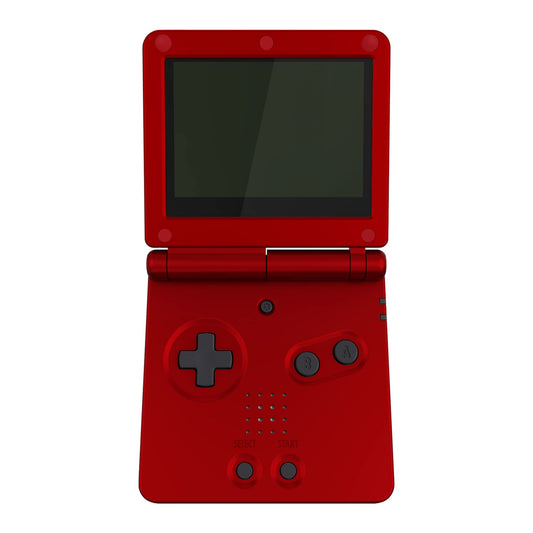 eXtremeRate IPS Ready Upgraded Carcasa para Gameboy Advance SP Funda Protector Placa Cubierta con Botones para GBA SP-Compatible con IPS & LCD Estándar-NO Incluye Consola&Pantalla(Escarlata Rojo)