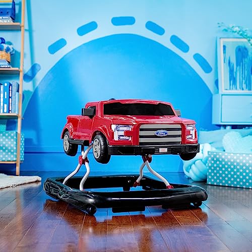 Bright Starts Ford F-150 - Centro de actividades para bebés 4 en 1 con volante interactivo extraíble, juguete de 6 meses en adelante