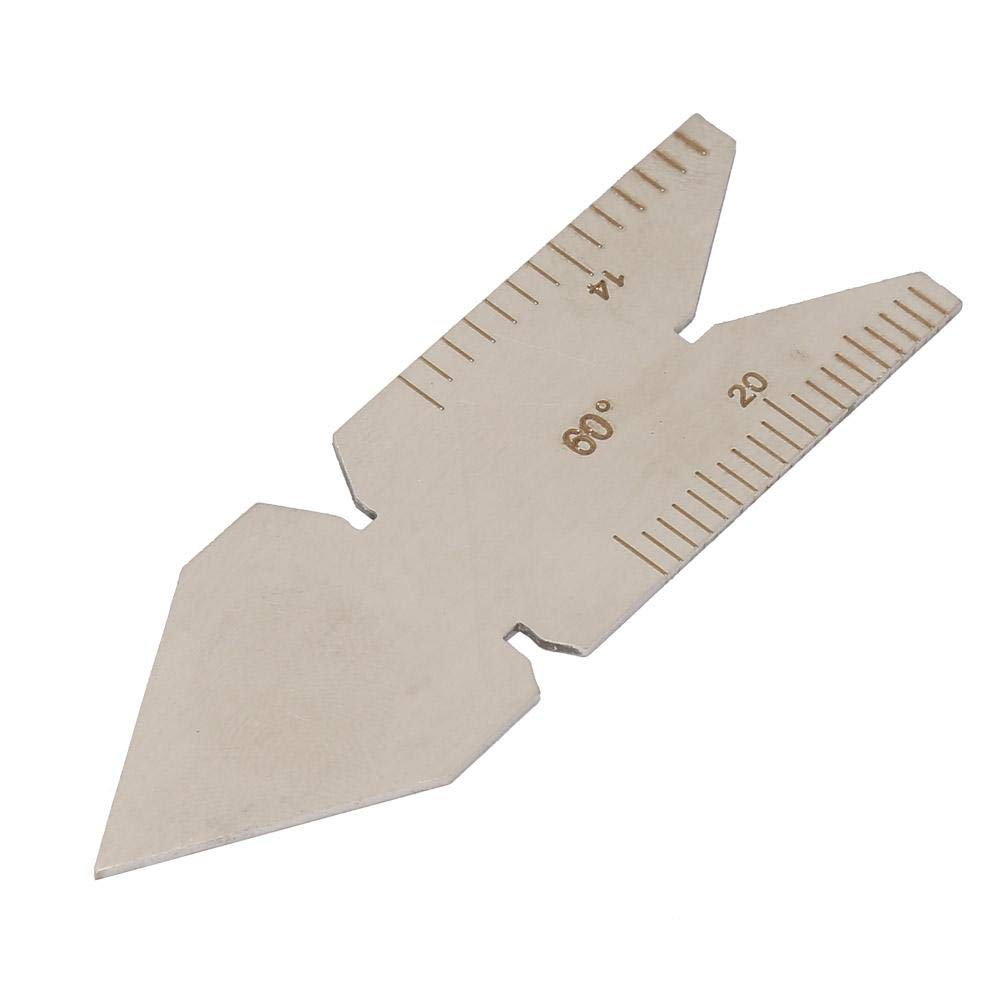 Medidor de espina de pescado de acero inoxidable, herramienta de corte de torno de rosca de acero inoxidable de 1 pieza 1#