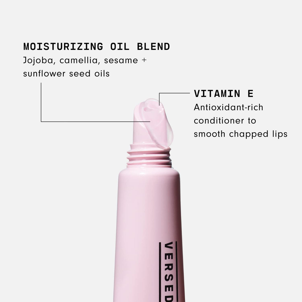 Versed Silk Slip Tinted Lip Oil, Blossom - Sheer Pink Lip Tint - Long-Lasting, Moisturizing Makeup with Jojoba + Vitamin E - Helps Smooth + Hydrate Chapped Lips - Vegan Lip Care (0.3 oz)