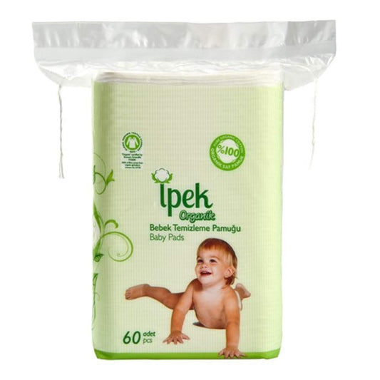 Almohadillas Secas Grandes 100% Algodón ipek Baby Orgánico para Cuidado del Bebé