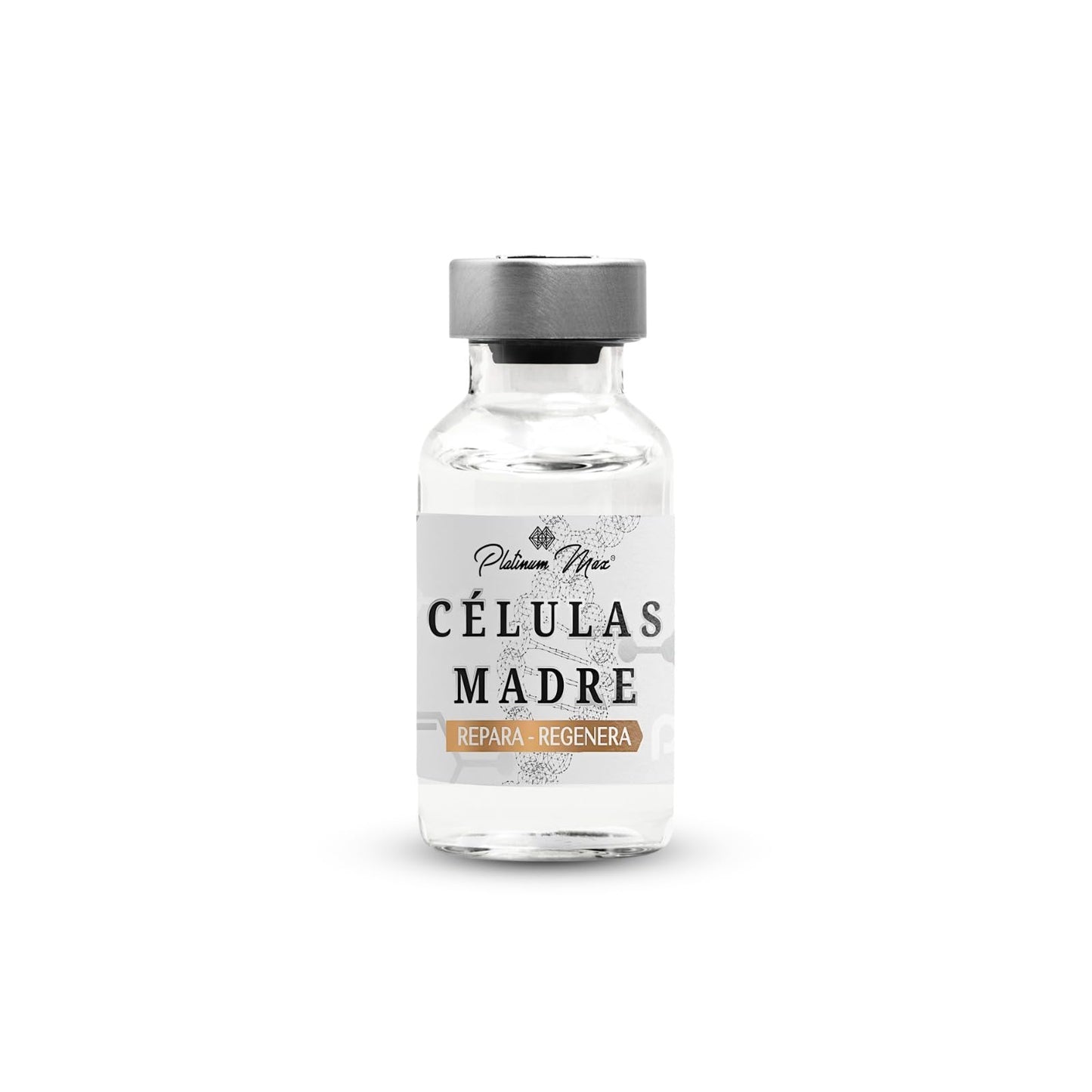 Células Madre | PLATINUMMAX (Regenera, Repara, Uniforma, Tonifica, Hidratación Profunda) 3 Viales de 10 Ml c/u