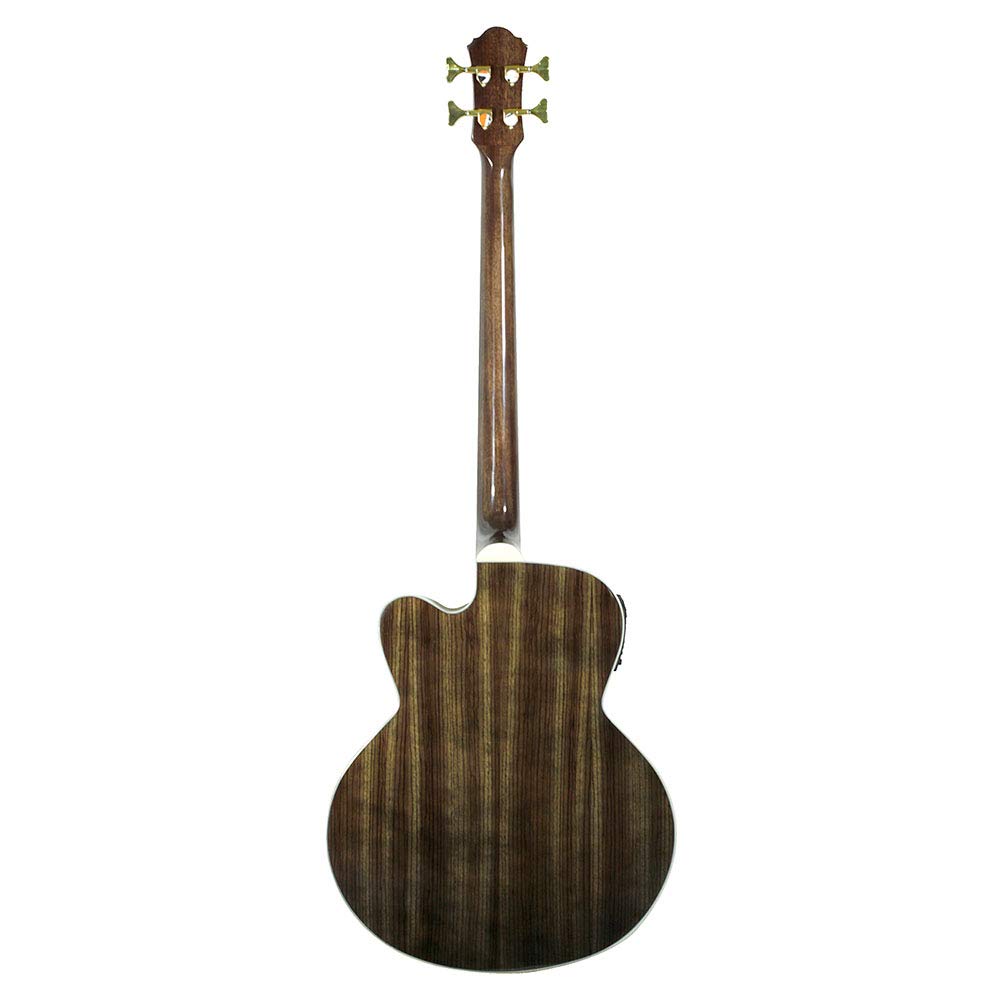 Bajo Electroacústico de 4 cuerdas La Sevillana B-1004CEQ color negro transparente