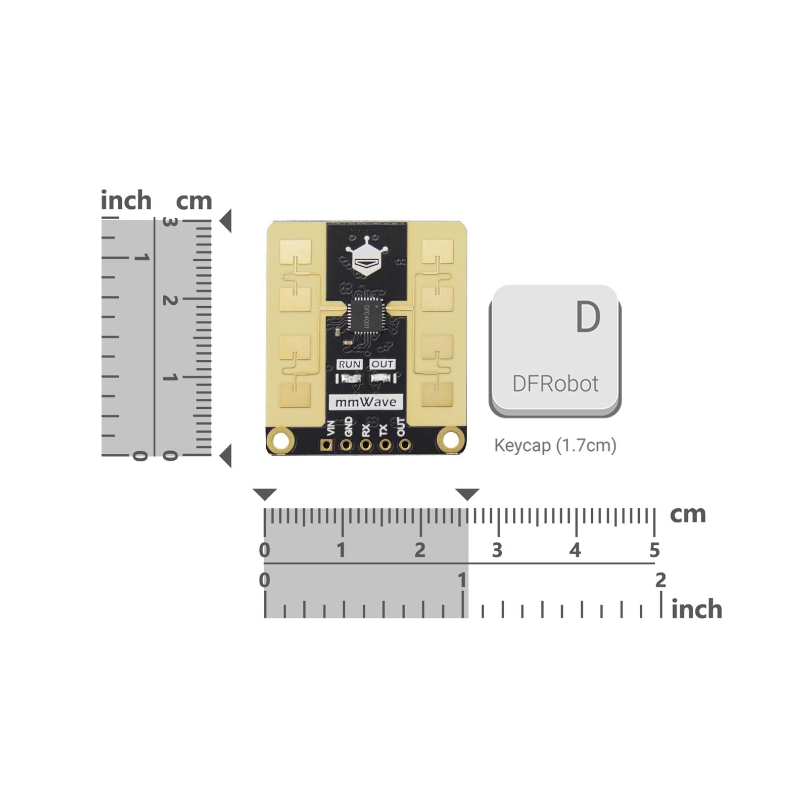 DFROBOT mmWave C4001 Sensor de detección de presencia humana de 24 GHz (25 metros, UART)