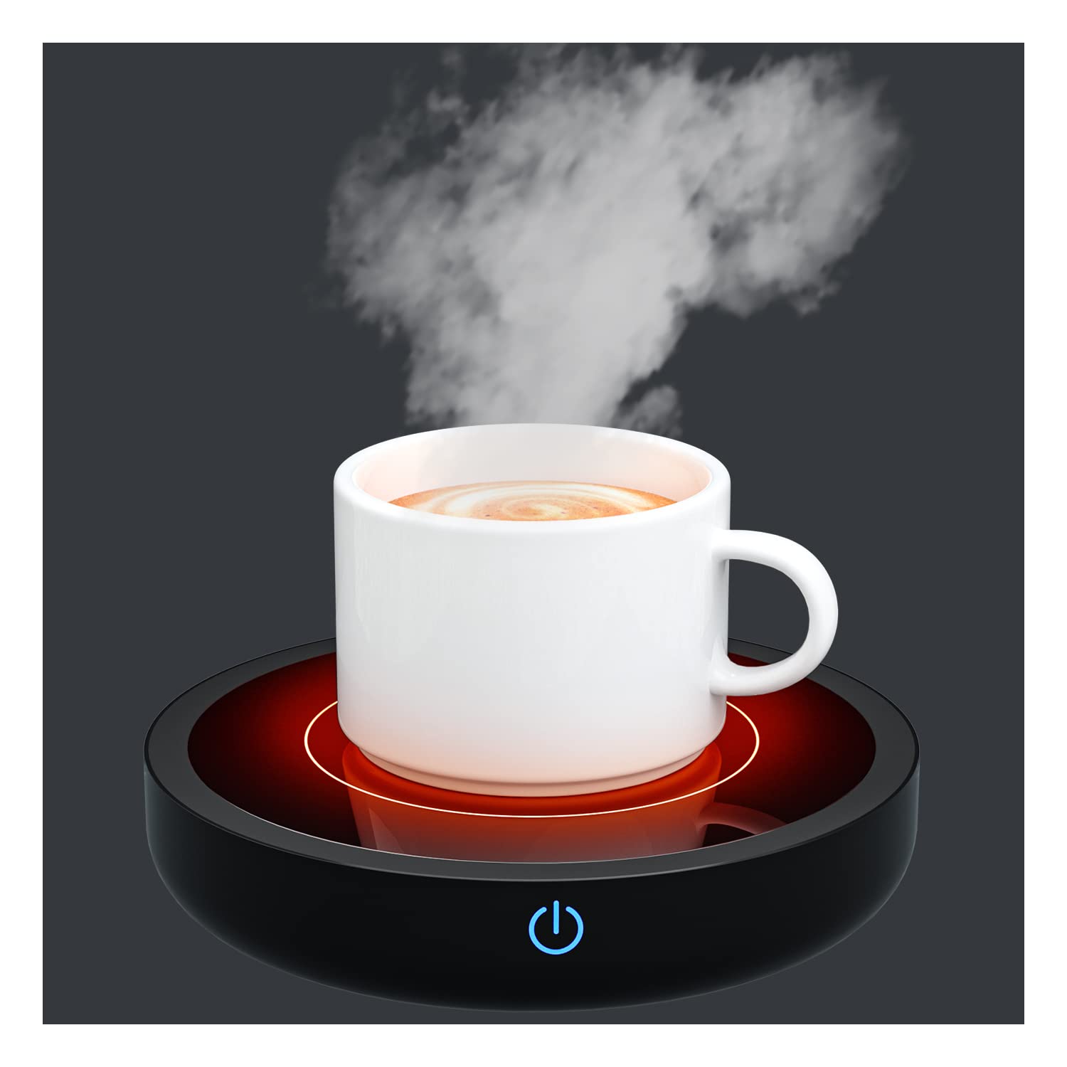 Calentador de Tazas de Café, 36 Vatios Calentador Bebidas con Tres ajustes de Temperatura (Up To 176°F/80℃), para Té/Agua/Leche Calienta Tazas(No Incluye Taza)