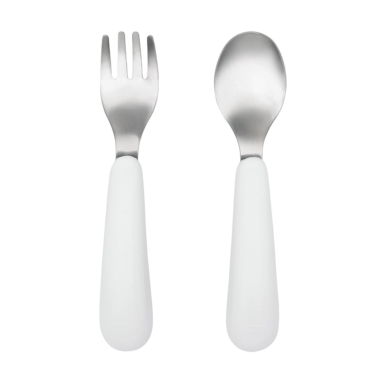 OXO Tot 6124100 Juego Tenedor y Cuchara, Acero Rosa, 2 Piezas