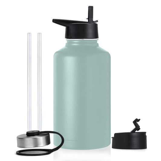 Free Wolf 64OZ Termo de Acero Inoxidable A Prueba de Fugas Con 3 Tapas y Asa, Doble Aislamiento Térmico para 24 Horas de Agua Fría y 12 Horas de Caliente