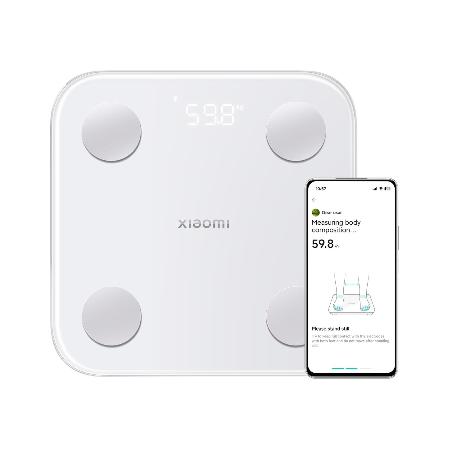 Báscula de Grasa Corporal Xiaomi blanca S400