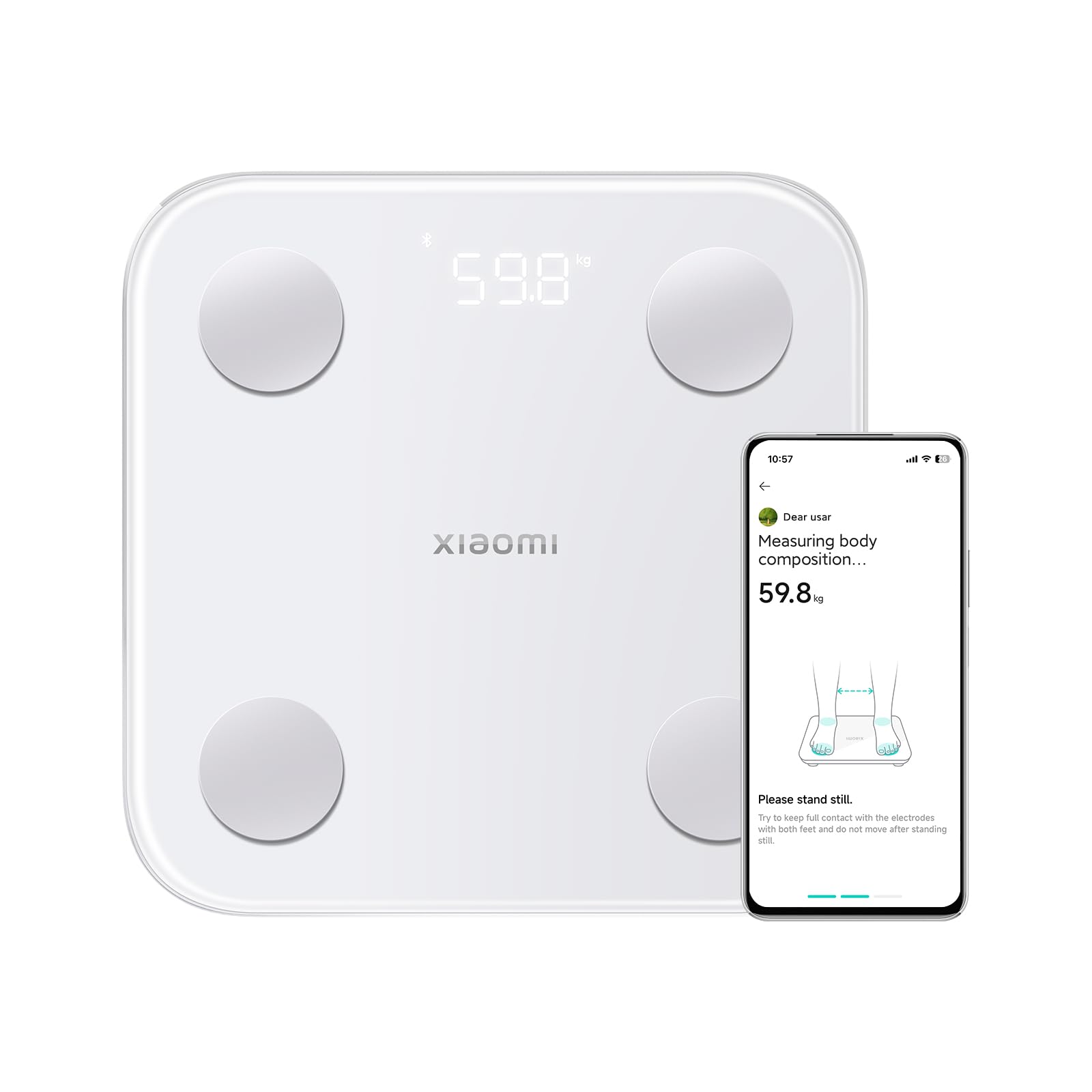 Báscula de Grasa Corporal Xiaomi blanca S400