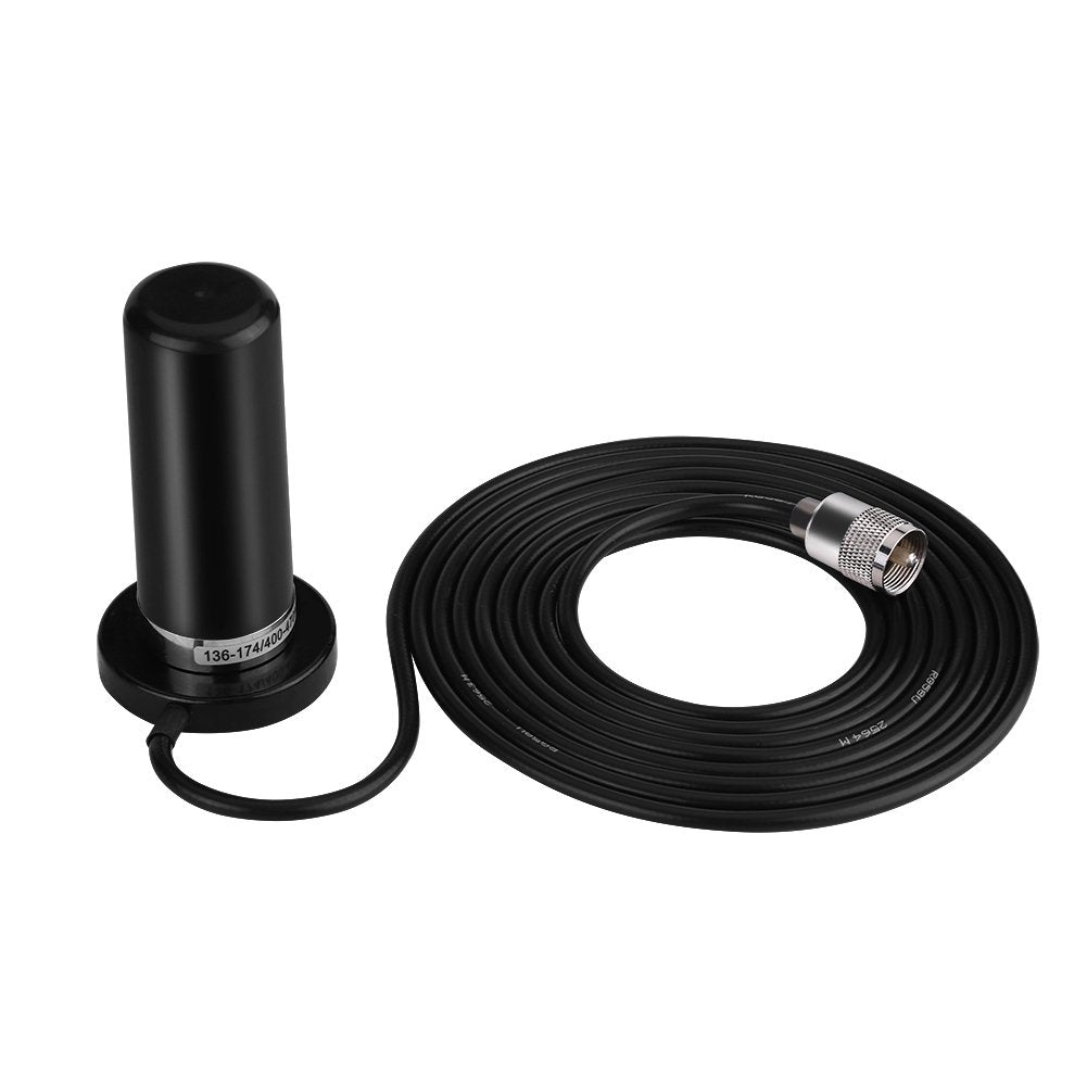 Antena de Radio Móvil Yoidesu Banda Dual VHF/UHF Alta Ganancia con Cable Base de Montaje Magnético para Vehículo