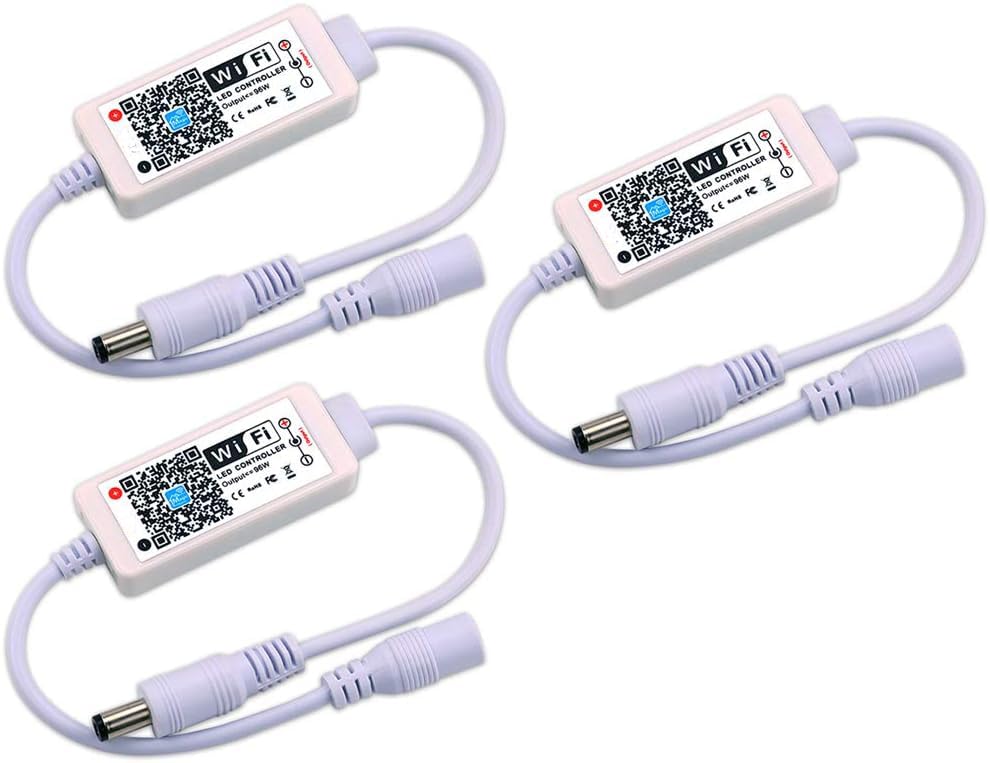 driver inteligente de tira de luces LED de un solo color WiFi Bluetooth 5050 2835 caja de control compatible con alexa google home siri (3)