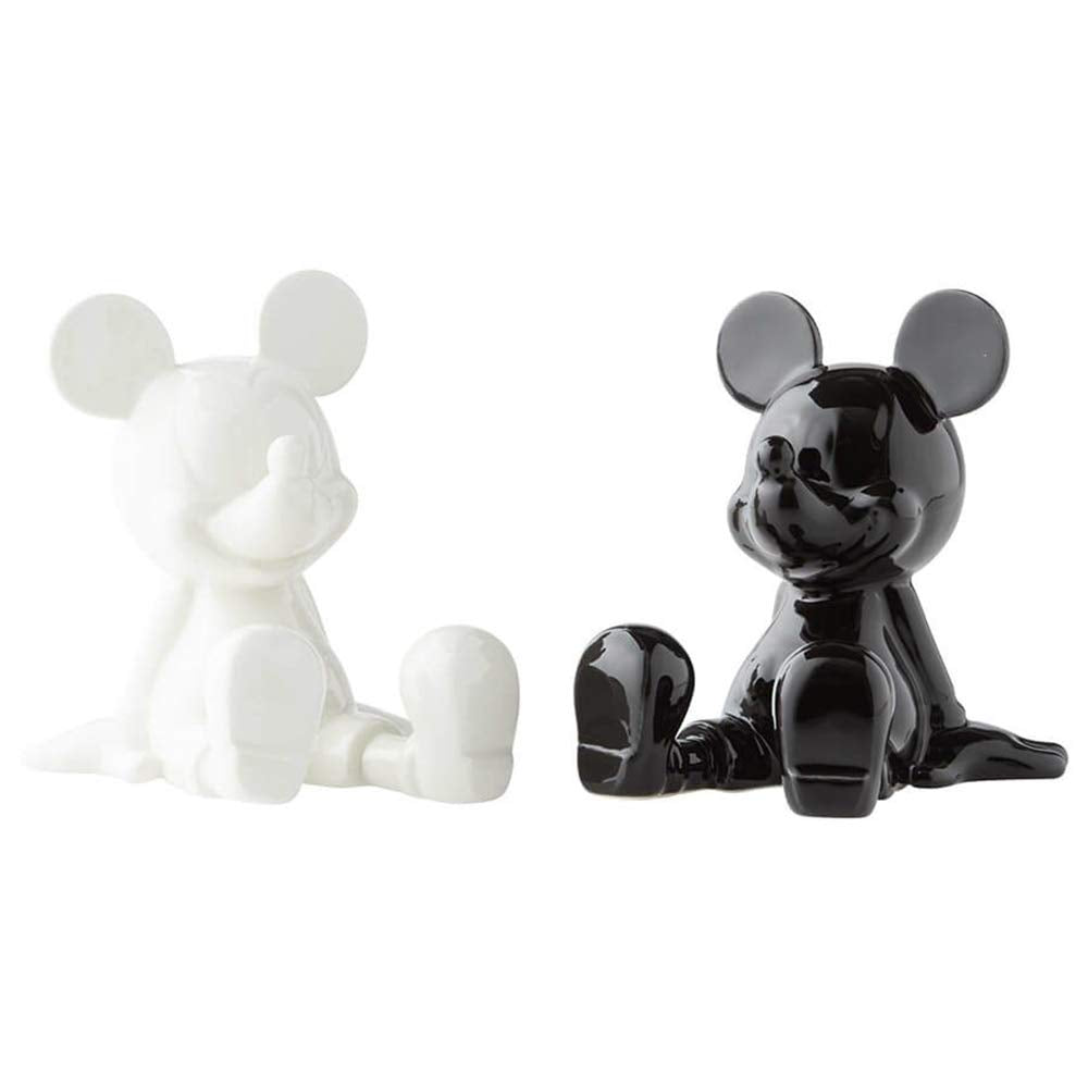 Salero y Pimientero Disney Enesco Mickey Mouse blanco y negro 3.5 Pulgadas