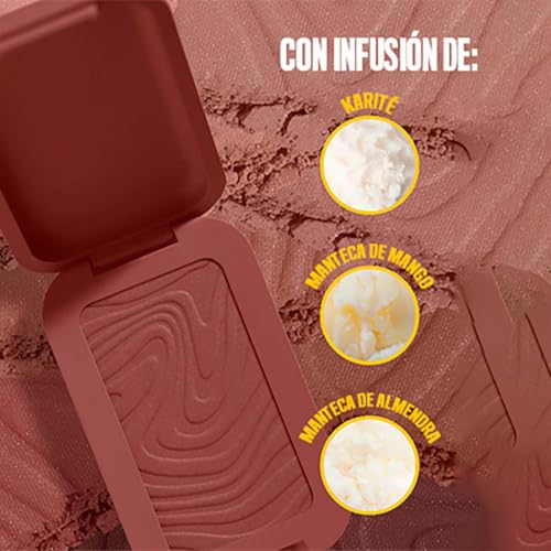 NYX Professional Makeup, Buttermelt Bronzer, Tono: Biscuit (café canela). Bronceador cremoso en polvo infusionado con manteca de karité, mango y almendras, hasta 12hrs de uso, no se desvanece, resistente a transferencias. Fórmula vegana.