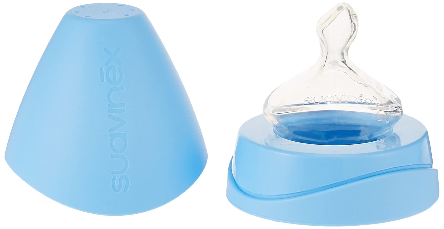Biberón Suavinex Azul Lovely Flujo Medio 270 Ml para Bebé Niño