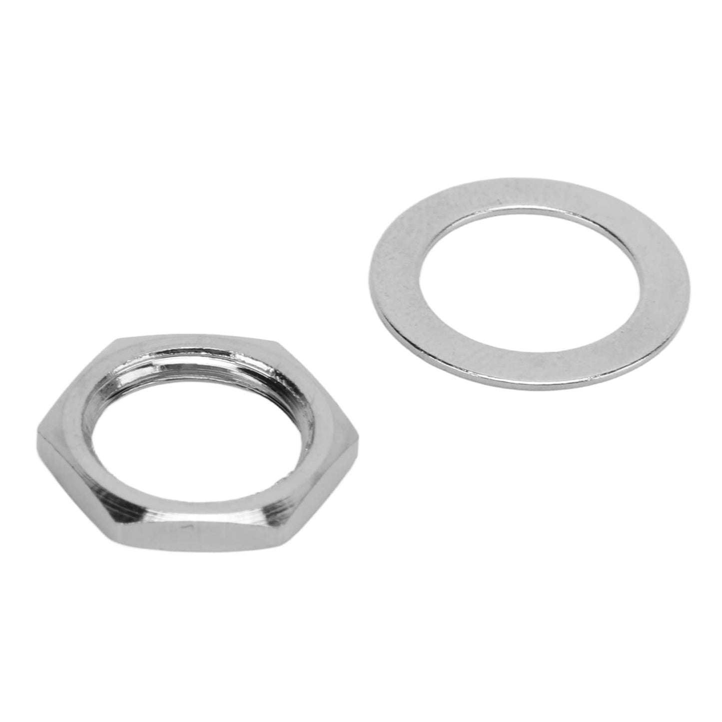 Arandela de metal Jack, tuercas G3 / 8 de alta dureza con paso de 0.8MM para guitarra eléctrica y bajo(Plata)