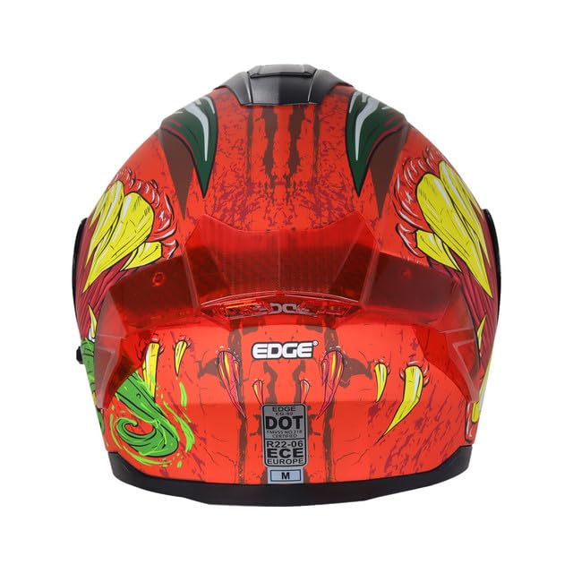 Casco Para Moto Integral BOSTON - Casco Motocicleta Marca EDGE - Visor Doble ANTIVAHO - Cascos Para Motos Certificados Dot Moto - Accesorios Para Moto Motocross Motocicleta Mujer Hombre Cascos De Moto