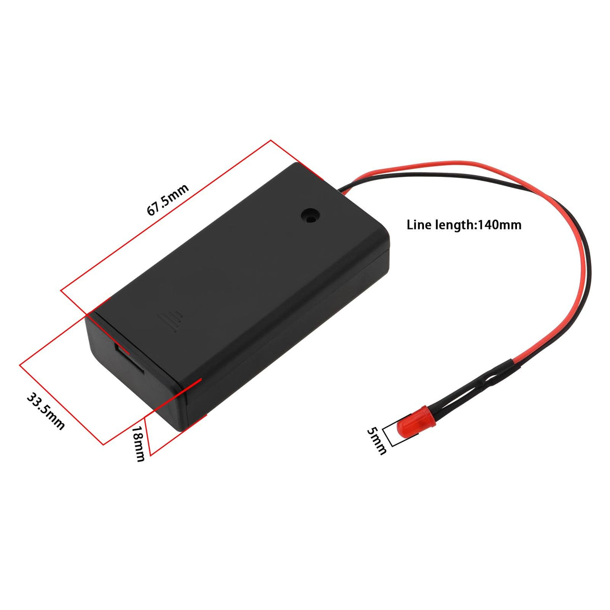 Pack de 2 Alarmas LED OTOTEC Rojas con Soporte Precableado para Coches, Barcos y Motocicletas