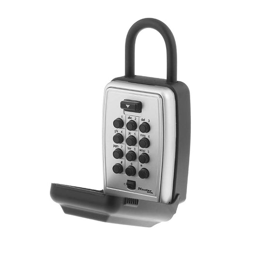 Caja de Seguridad Master Lock Negro Portátil con Botón de Combinación Personalizable
