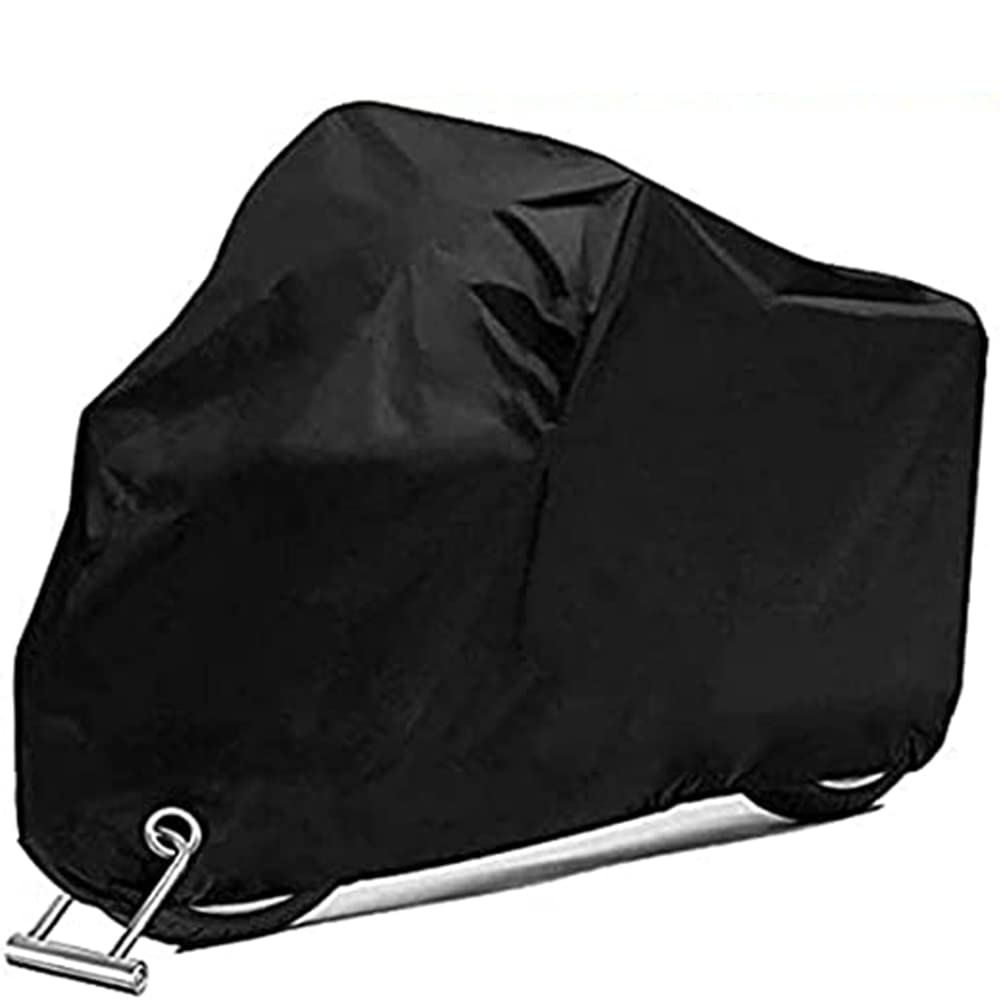 Funda para Moto Cubierta de la Motocicleta Oxford - Cubierta para Motocicletas, Funda para Motocicleta Impermeable Protección contra el Polvo, UV, Escombros, Lluvia y Clima (XXL 96pulgadas - Negro)