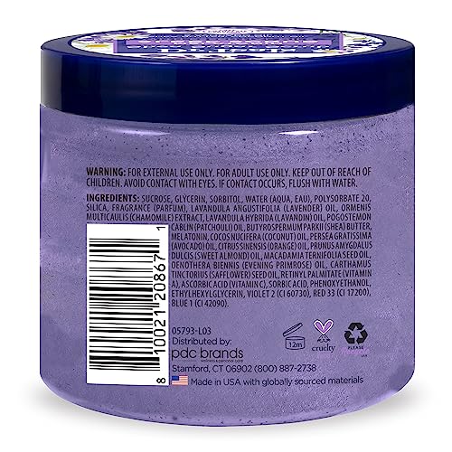 Dr Teal's Shea Sugar Body Scrub, Daytime/Nighttime with Vitamin C and Sleep Blend, 19 oz (Pack of 2) (Packaging May Vary)