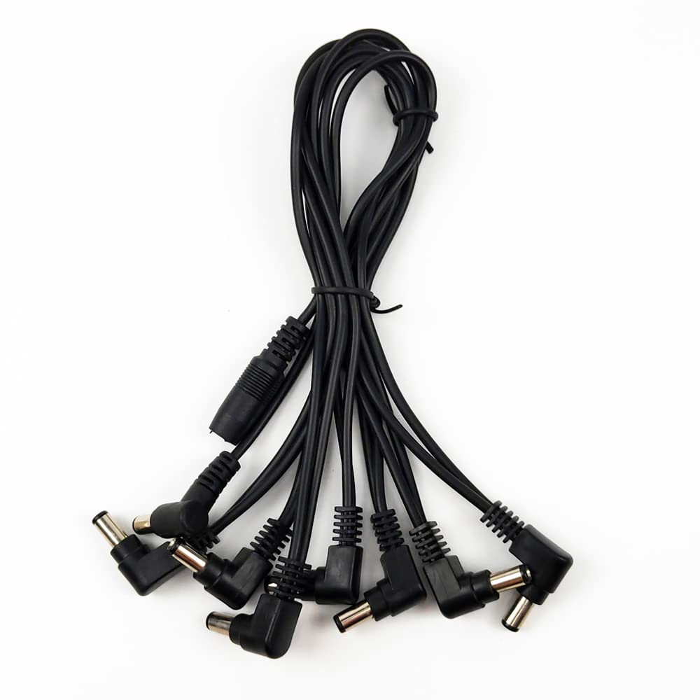 Cable Daisy Chain Pigtone Negro con Efecto de Guitarra para Pedal de 1 a 8 Vías