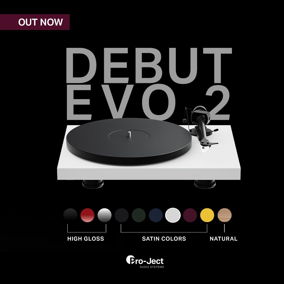 Pro-Ject Debut EVO 2 Tocadiscos con cartucho Pick it MM EVO (blanco satinado)