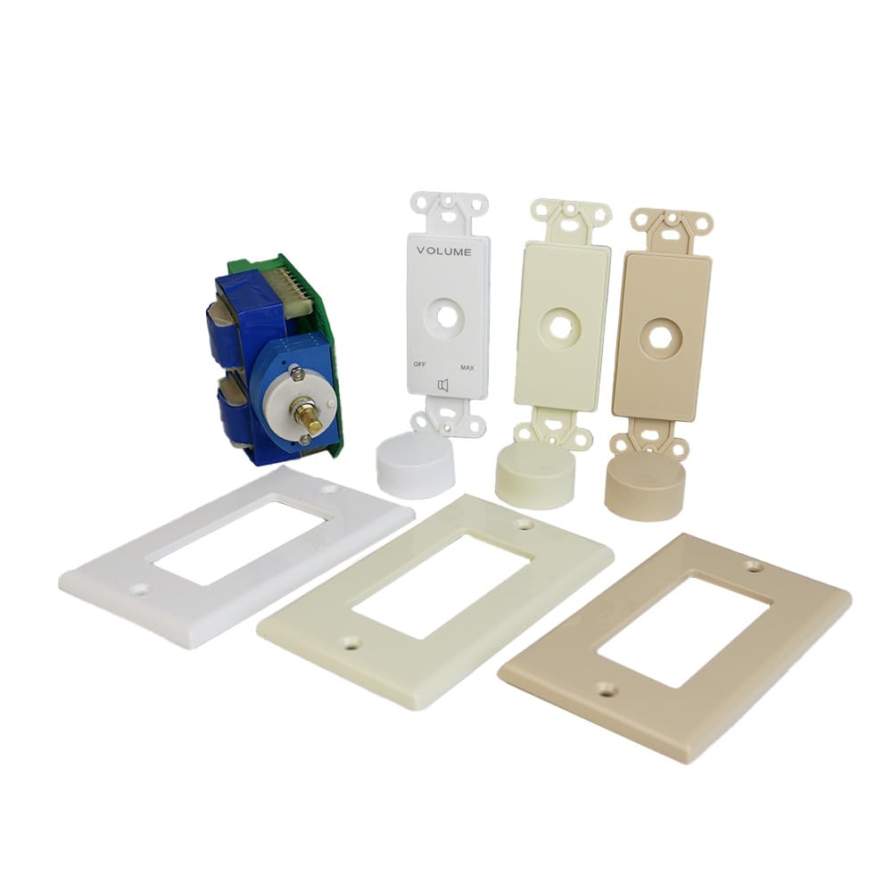 Control de volumen rotativo a juego de impedancia de 100 W con placas blancas, almendras y marfil
