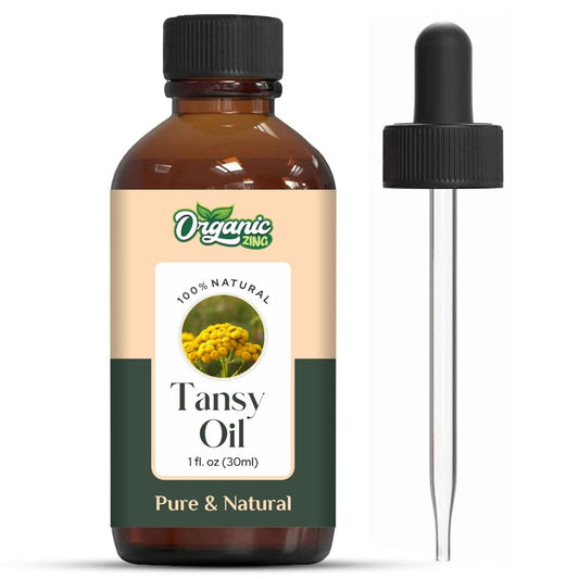 Organic Zing Tansy (Tanacetum Vulgare) Oil | Pure & Natural Steam Distilled Essential Oil for Aroma, Diffusers, Skincare & Haircare - 30ml/1.01fl oz
