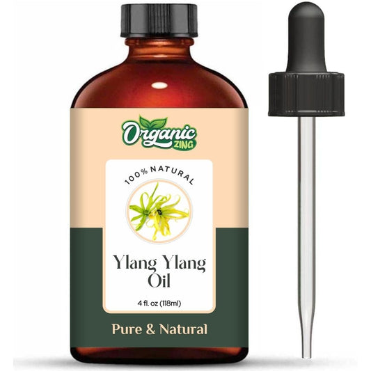 Organic Zing Ylang Ylang (Cananga Odorata) Oil | Pure & Natural Essential Oil for Aroma, Diffusers, Haircare & Skincare- - 118ml/3.99fl oz